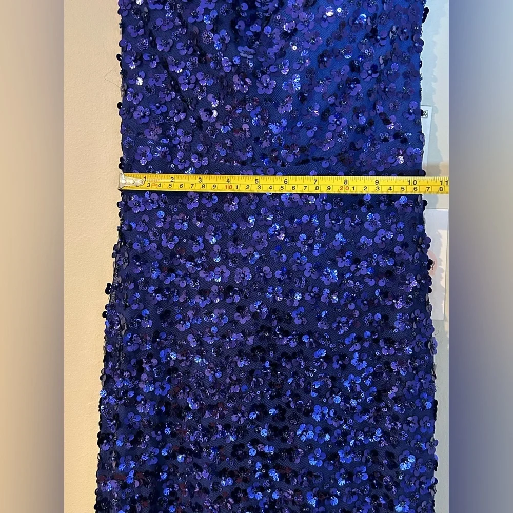 Crystal Doll Royal Blue Sequin Gown Size 7 NWT - Picture 10 of 11